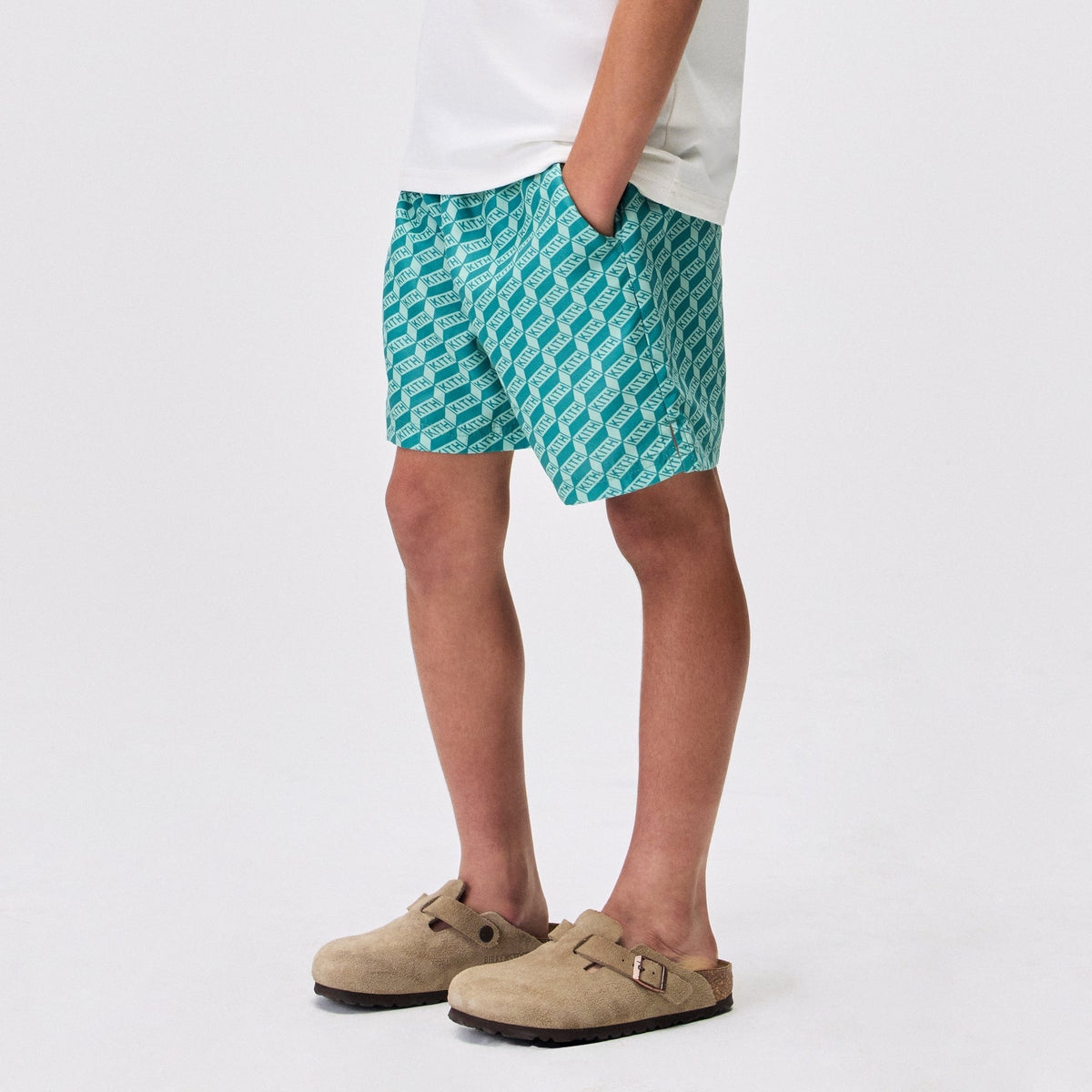 Kith Kids Monogram Kai Swim Trunk - Sorrel