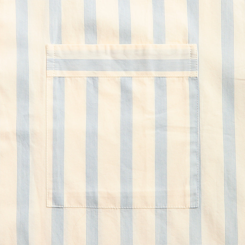 Tekla Poplin Pyjamas Short Sleeve Shirt - Needle Stipes