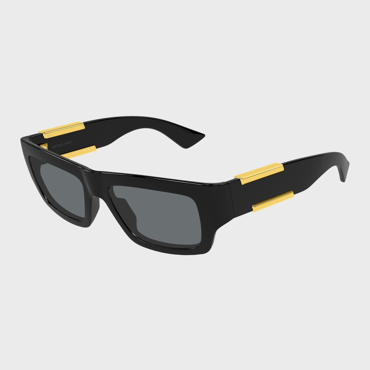 Bottega Veneta Dash Rectangular Sunglasses - Black / Grey