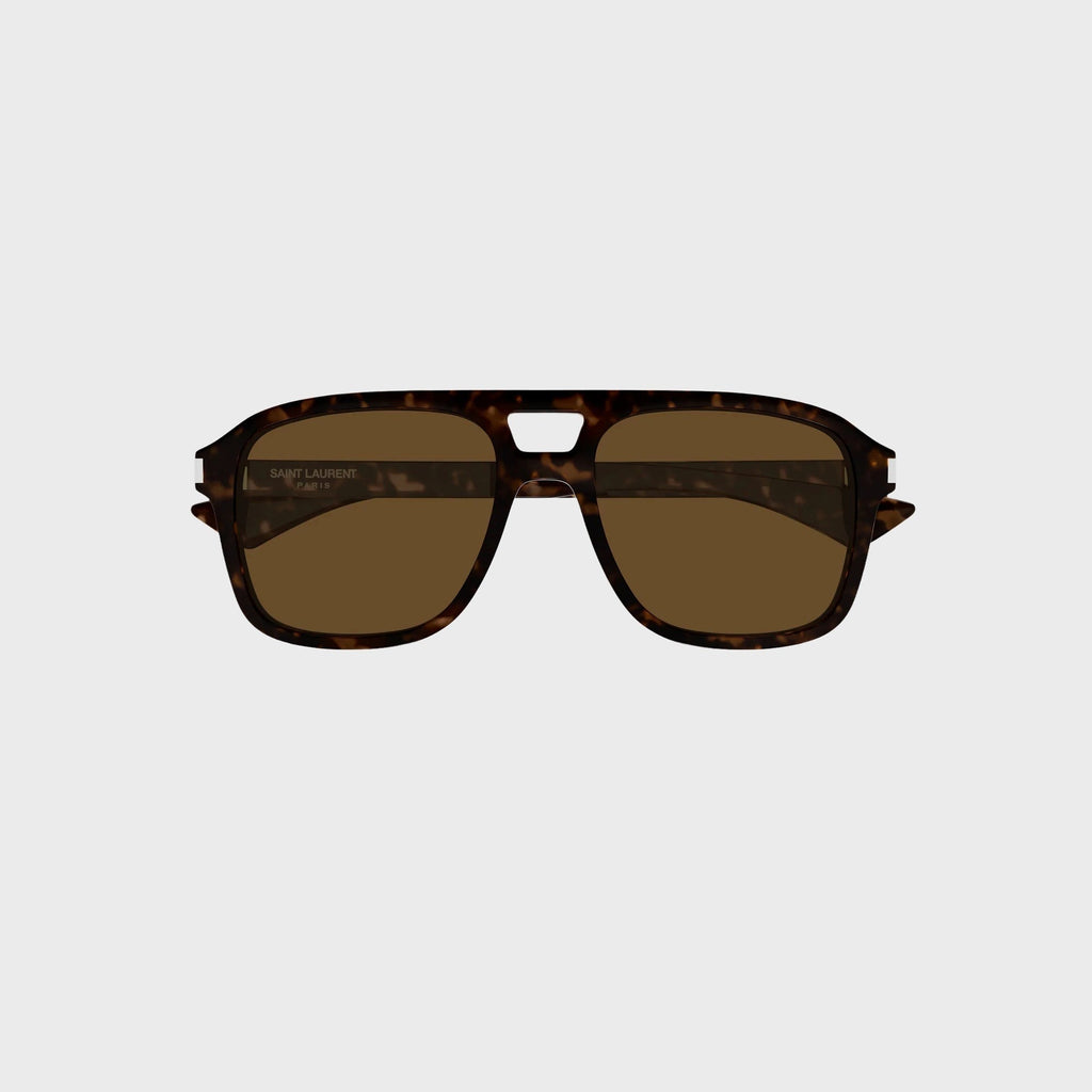 Saint Laurent Aviator Sunglasses - Havana / Crystal / Brown