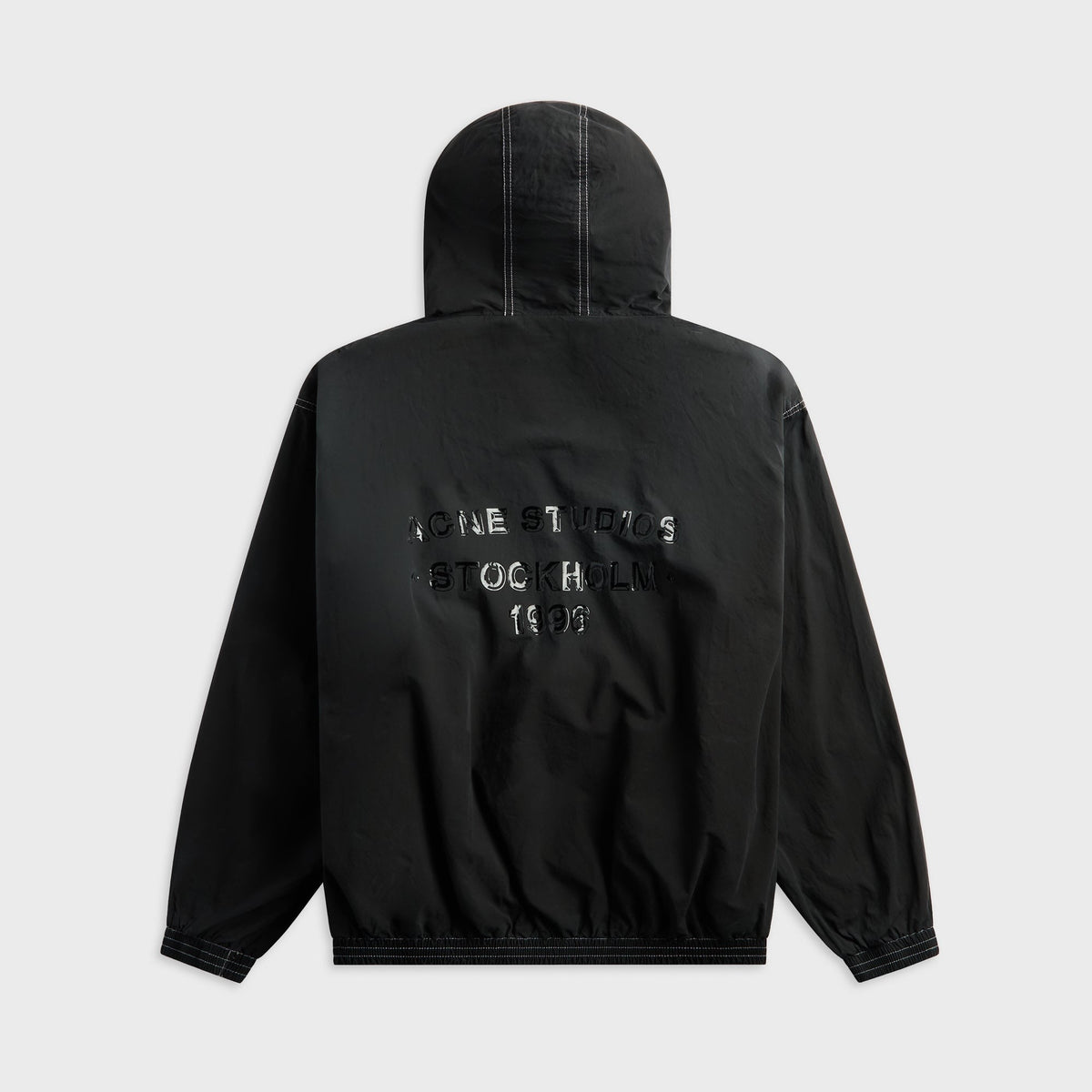 Acne Studios Hooded Logo Jacket - Black