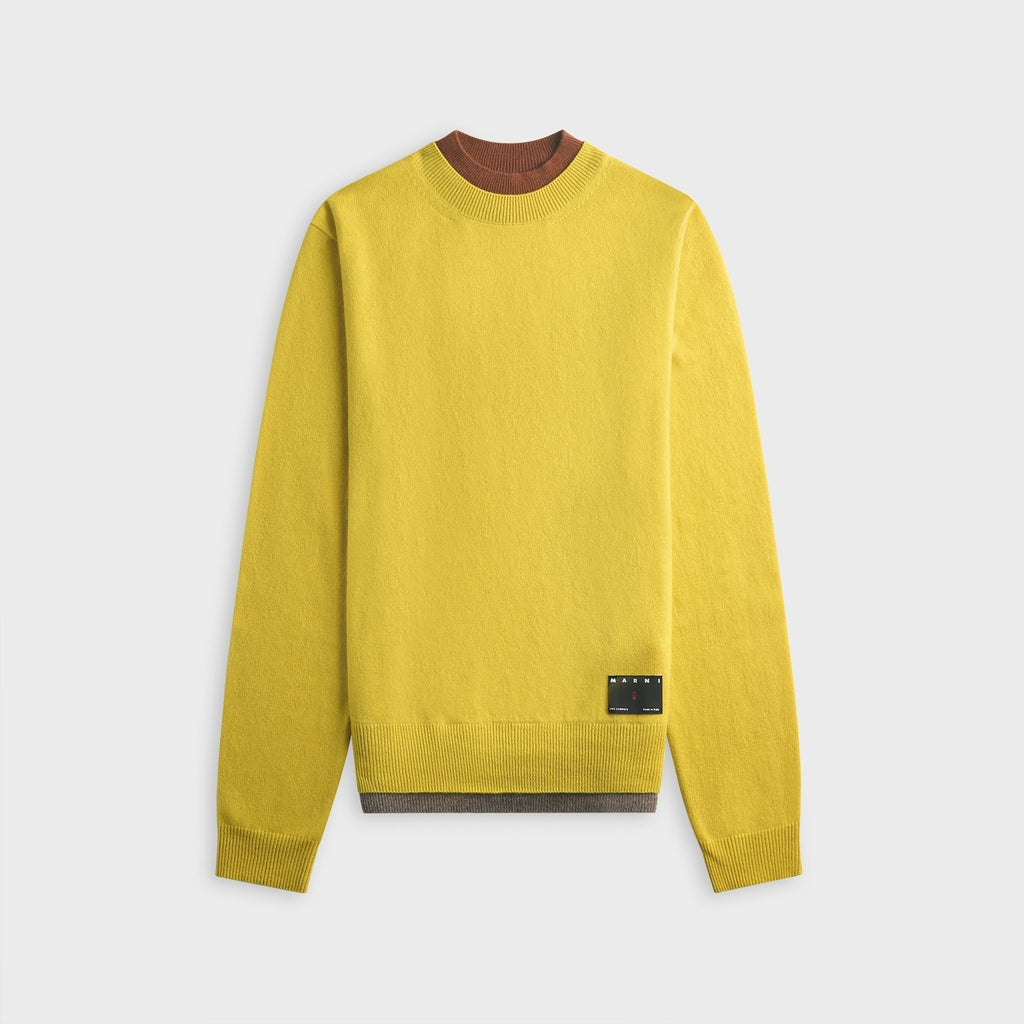 Marni Layered Effect Jumper Sweater - Citronelle