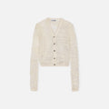 Ganni Alpaca Mohair Boucle Cardigan - Egret