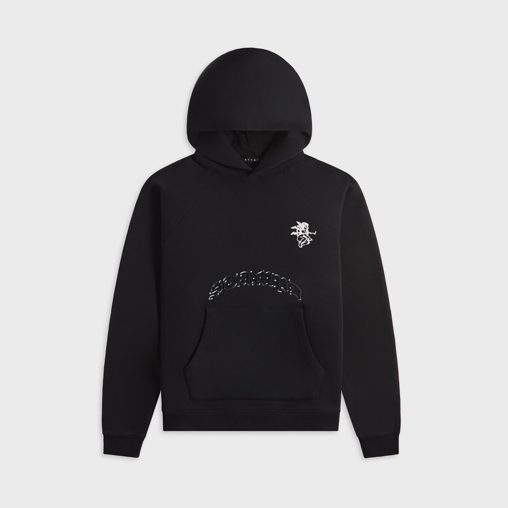 Stampd 1993 Cherub Raglan Hoodie - Vintage Washed - Charcoal