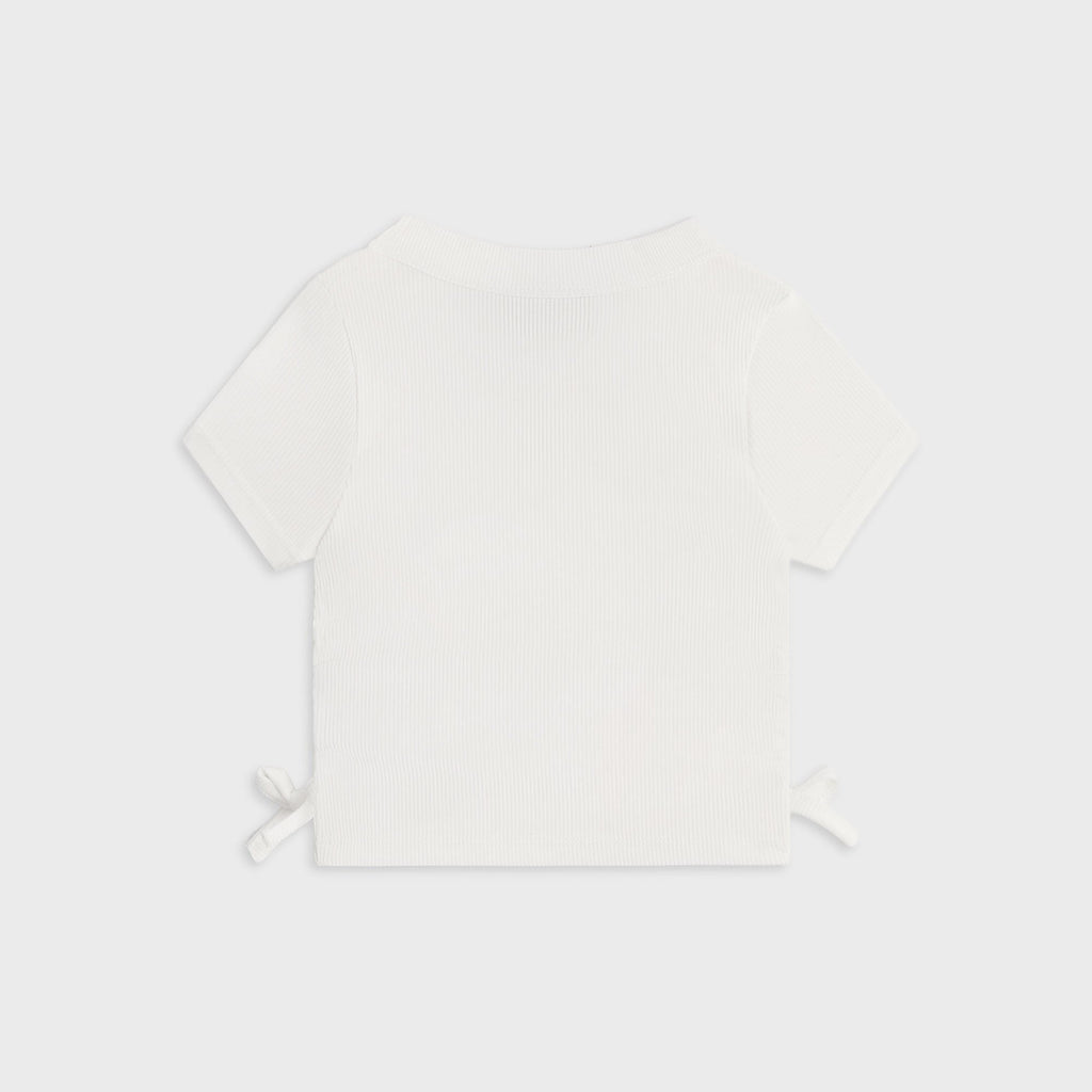 Kith Kids Mulberry Ruched Rib Tee - White