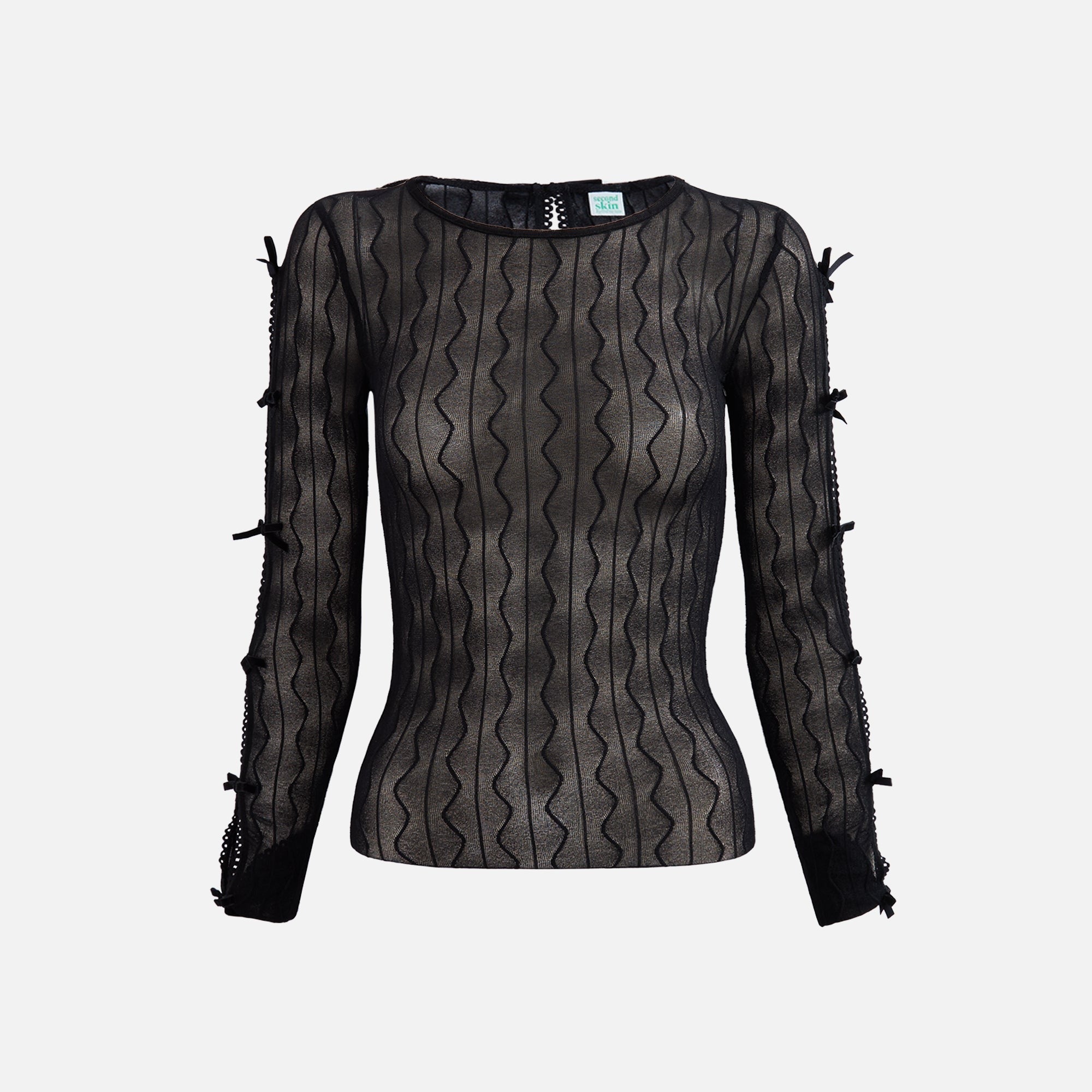 Second Skin Ross Bow Top - Black
