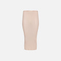 GUIZIO Slinky Rib Knit Skirt - Silver