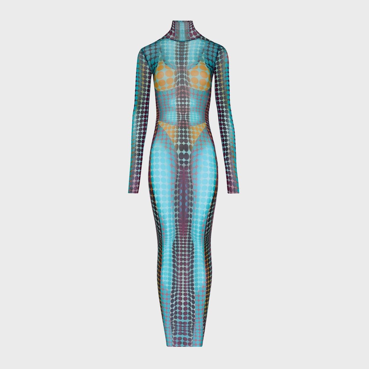 Jean Paul Gaultier Re-Edition Printed Midi Dress - Blue Multi