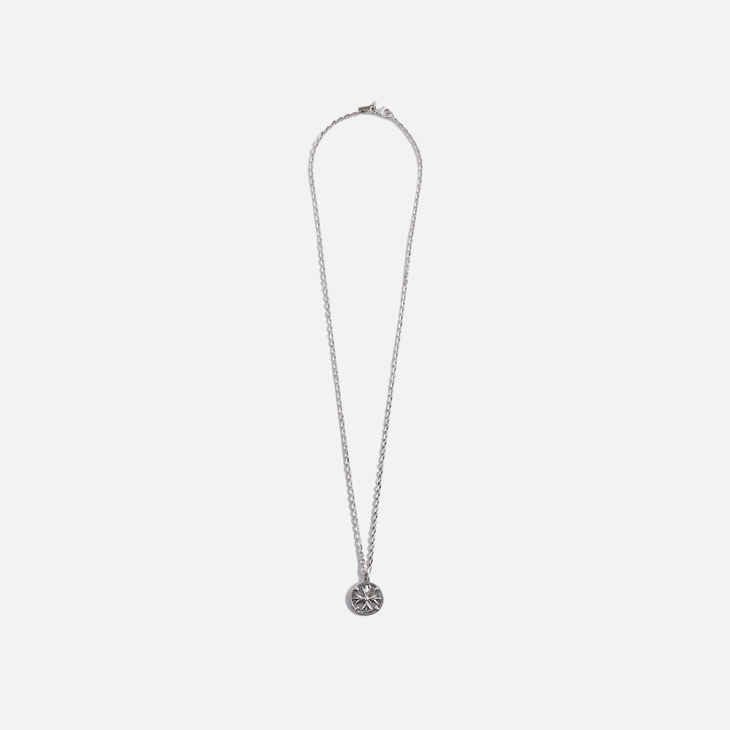 Emanuele Bicocchi Lily Coin Pendant Necklace Large - Silver