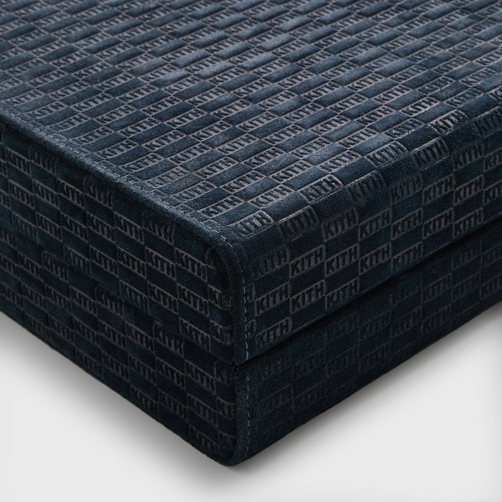Kith Monogram Debossed Suede Backgammon Set - Ink