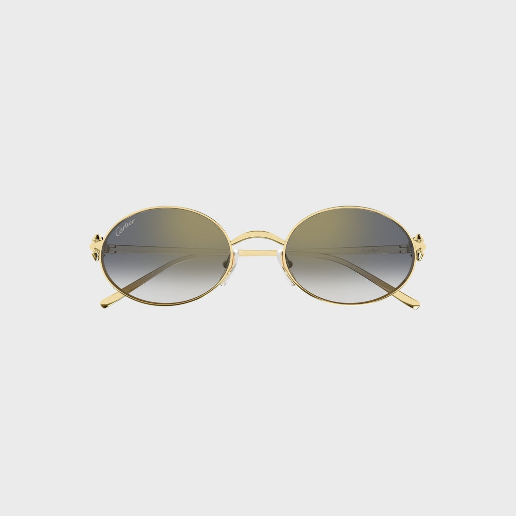 Cartier CT0644S Oval Sunglasses - Gold / Grey