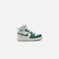 Jordan TD Air Jordan 1 Mid SE - White / Oxidized Green / Sail / Neutral Grey