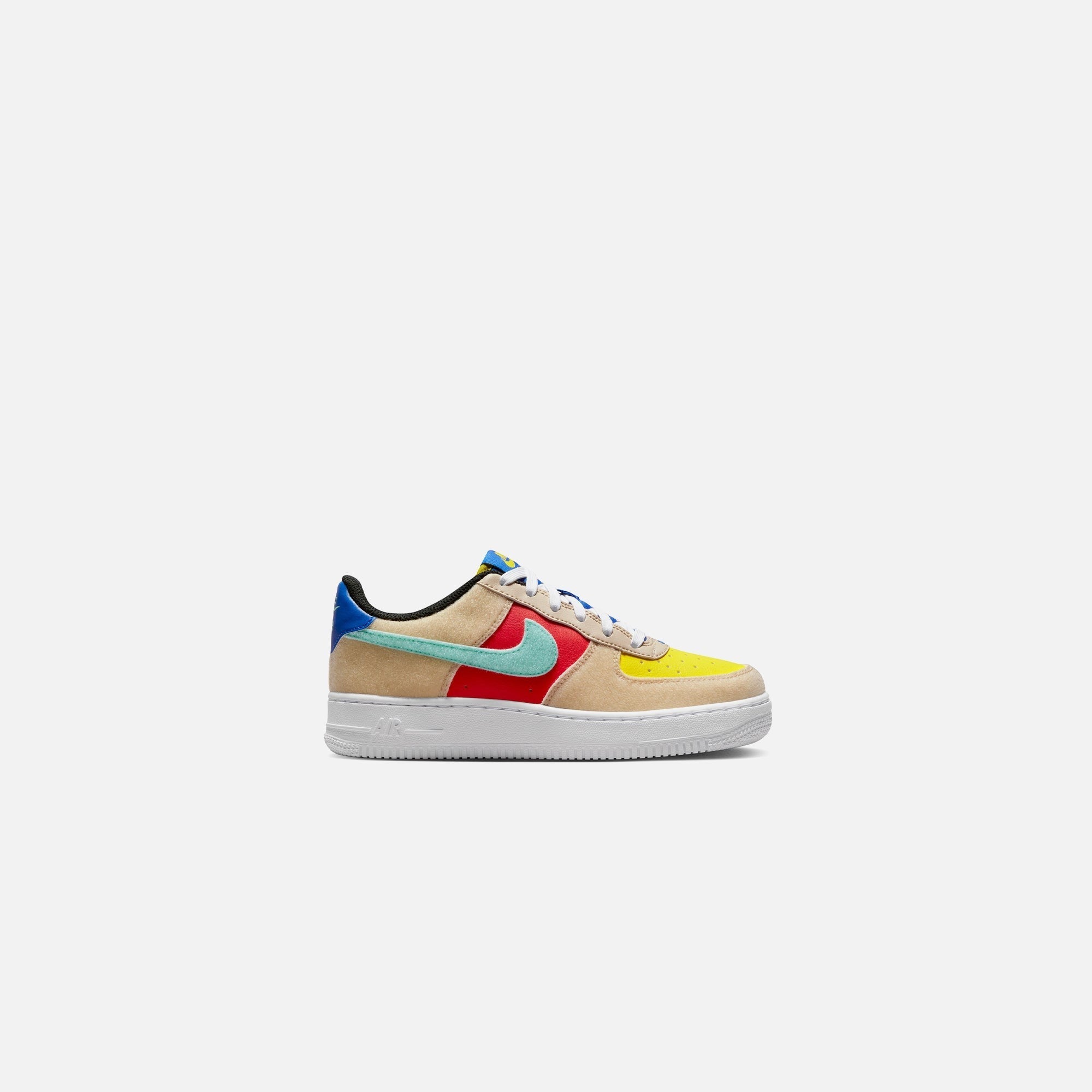Nike Grade School Air Force 1 Lv8 2 - Sanddrift / Emerald Rise / Track Red