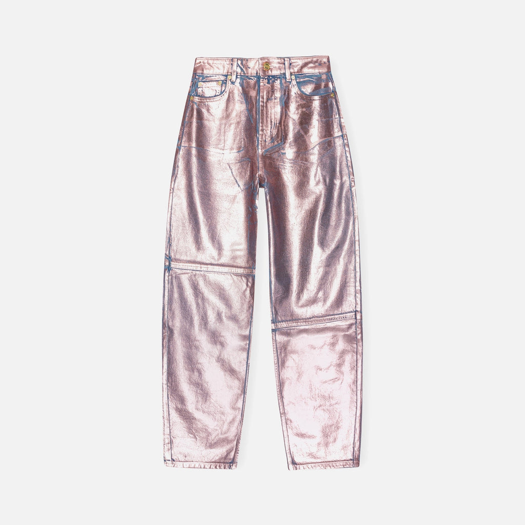 Ganni Foil Denim Stary Pant - Lilac Sachet