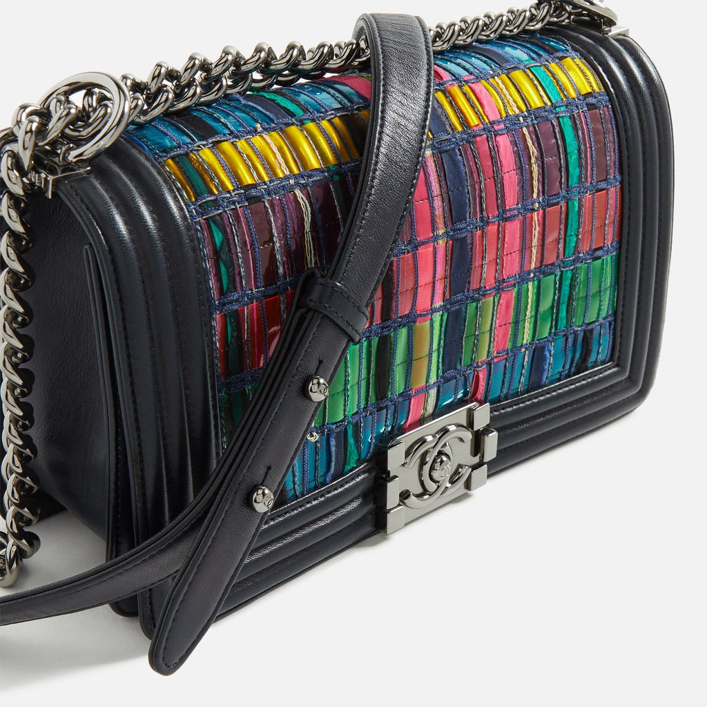 WGACA Chanel Vinyl Medium Boy Bag - Multicolor