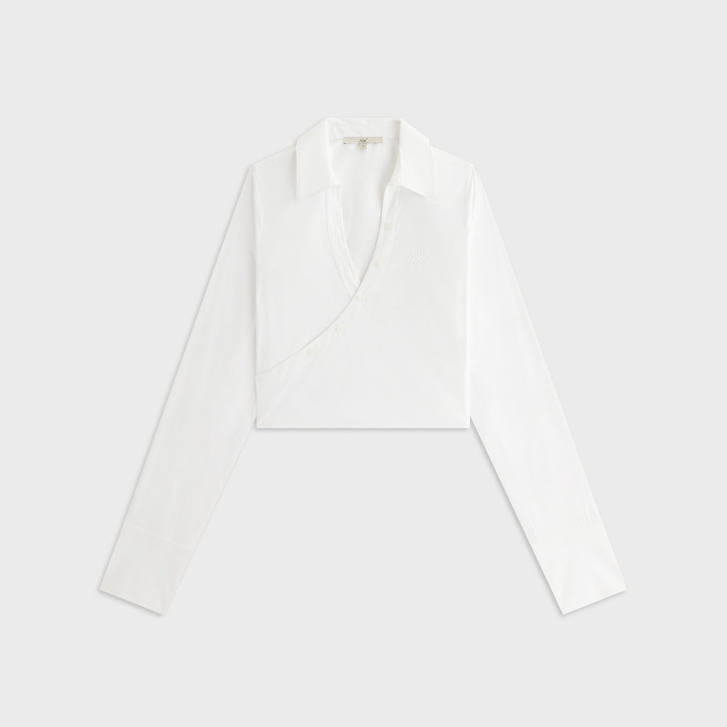 Kith Women Kairi Poplin Wrap Shirt - White