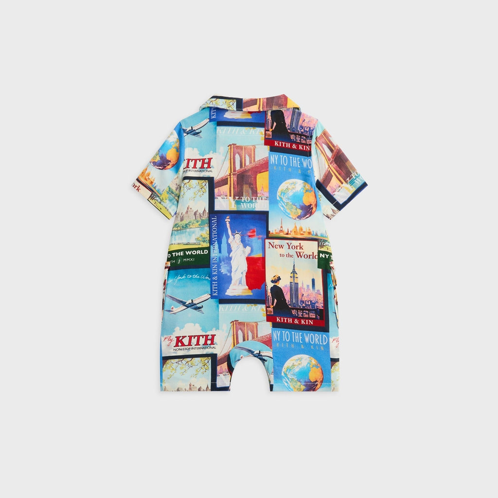 Kith Baby World Travel Printed Belmont Shortall - Nocturnal