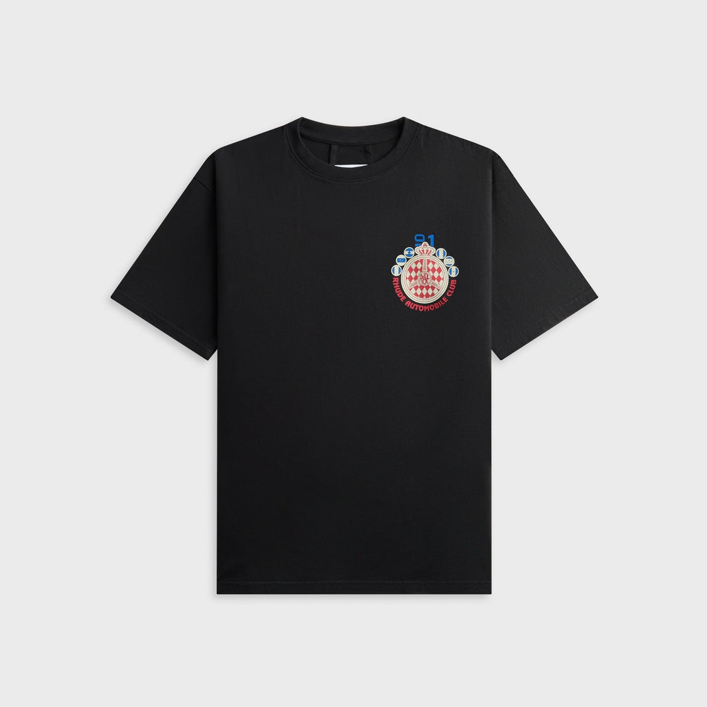Rhude Automobile Club Tee - Vintage Black / Red