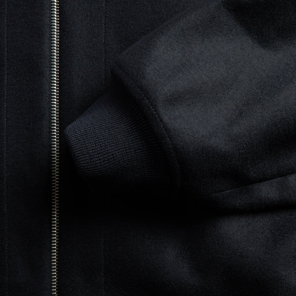 Jil Sander Wool Melton Zip-Up Jacket - Midnight