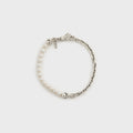 Emanuele Bicocchi Baroque White Pearl Claw Bracelet - Silver