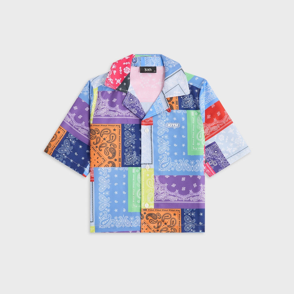 Kith Kids Bandana Splice Thompson Camp Swim Shirt - Lucky
