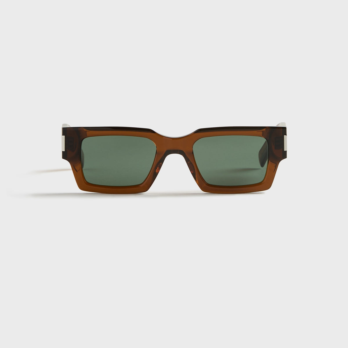 Saint Laurent SL 572 Resin Sunglasses - Brown / Green