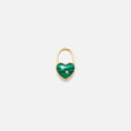 Yvonne Leon Creole Cadenas Coeur Couleur PM Single - Green / Yellow