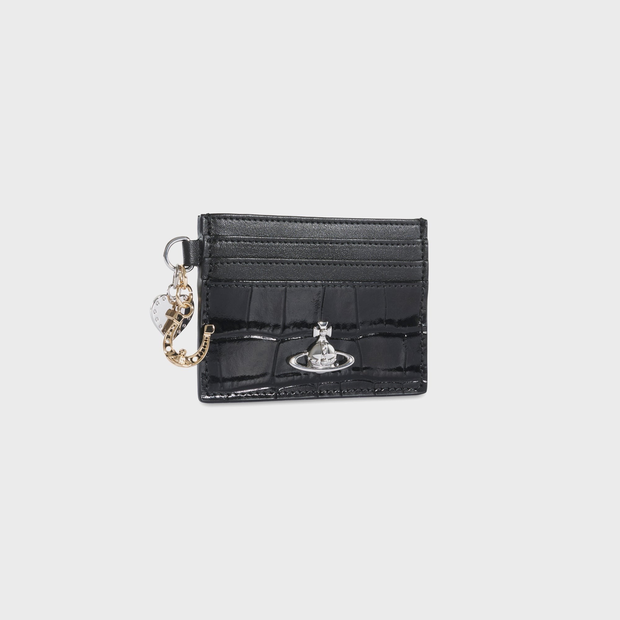Vivienne Westwood Card Holder With Charms - Black