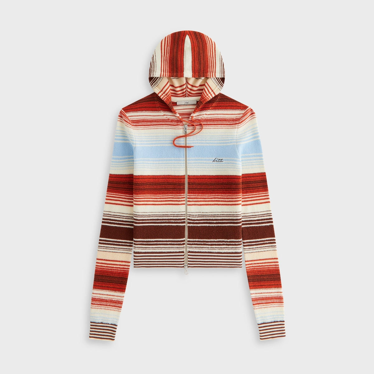 Kith Women Adley Shrunken Multi Sweater Hoodie - Silk