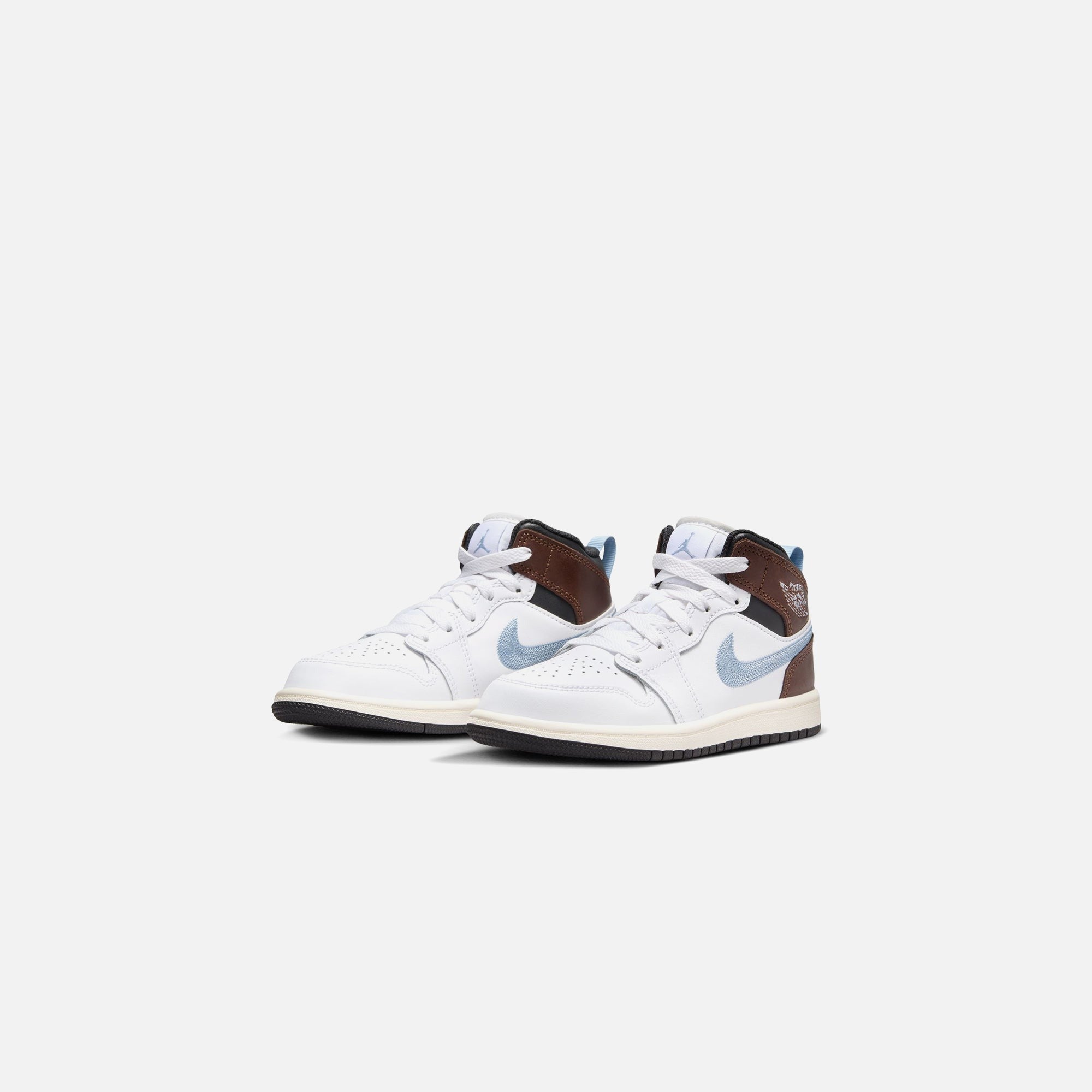 Jordan PS Air Jordan 1 Mid SE - White / Blue Grey / Black Sail
