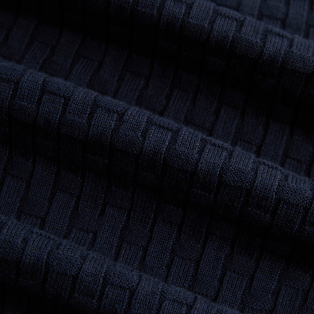 Kith Basketweave Tilden Crewneck - Nocturnal