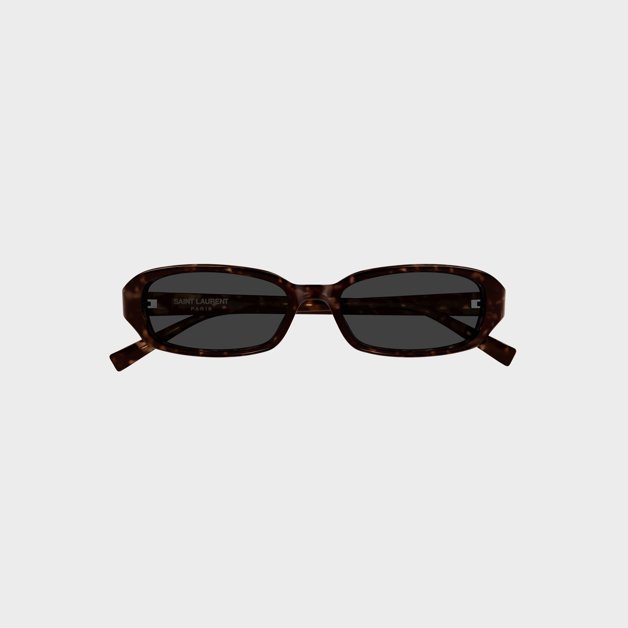 Saint Laurent Tortoiseshell Oval Sunglasses - Havana / Grey