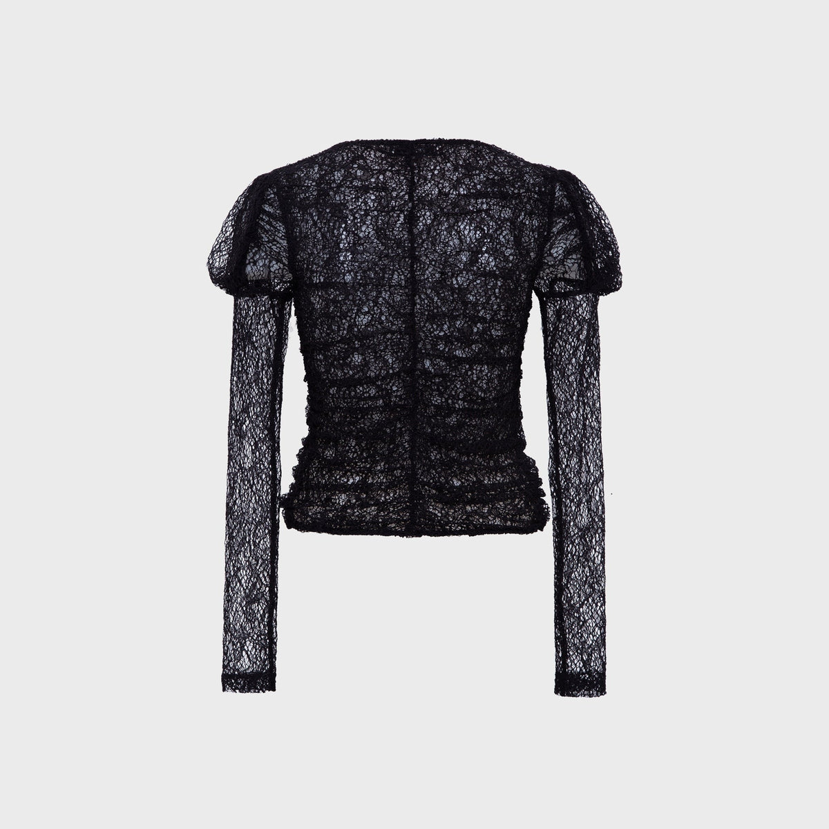 Siedres Uma Semi Sheer Lace Top - Black