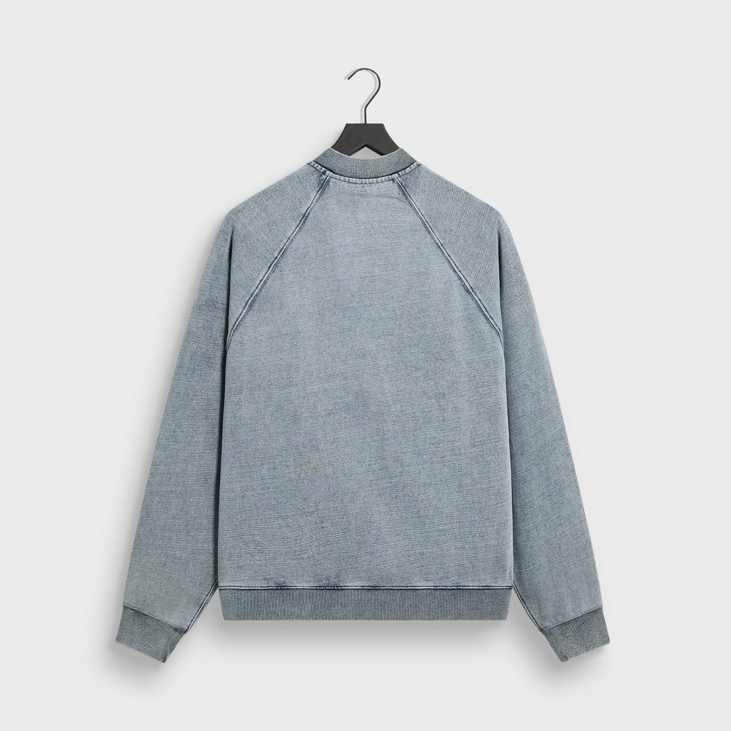 Kith Indigo Fleece Linus Full Zip Crewneck - Light Indigo