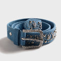 Veneda Carter Teddy Studded Belt - Light Wash