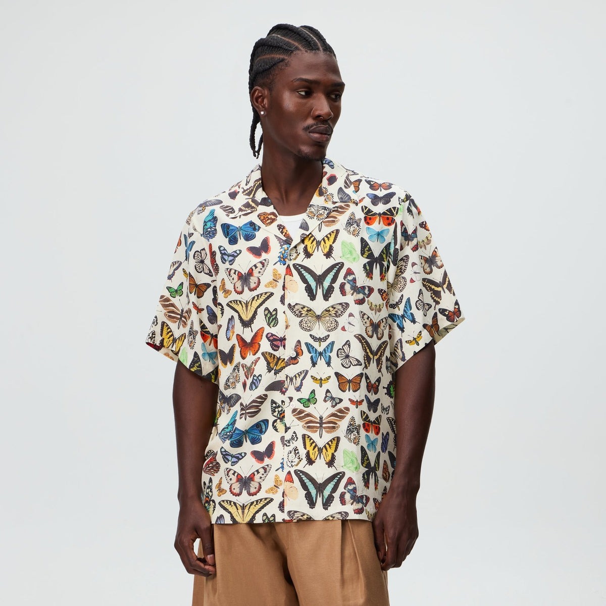 &Kin Butterfly Archive Thompson Camp Collar Shirt - Sandrift