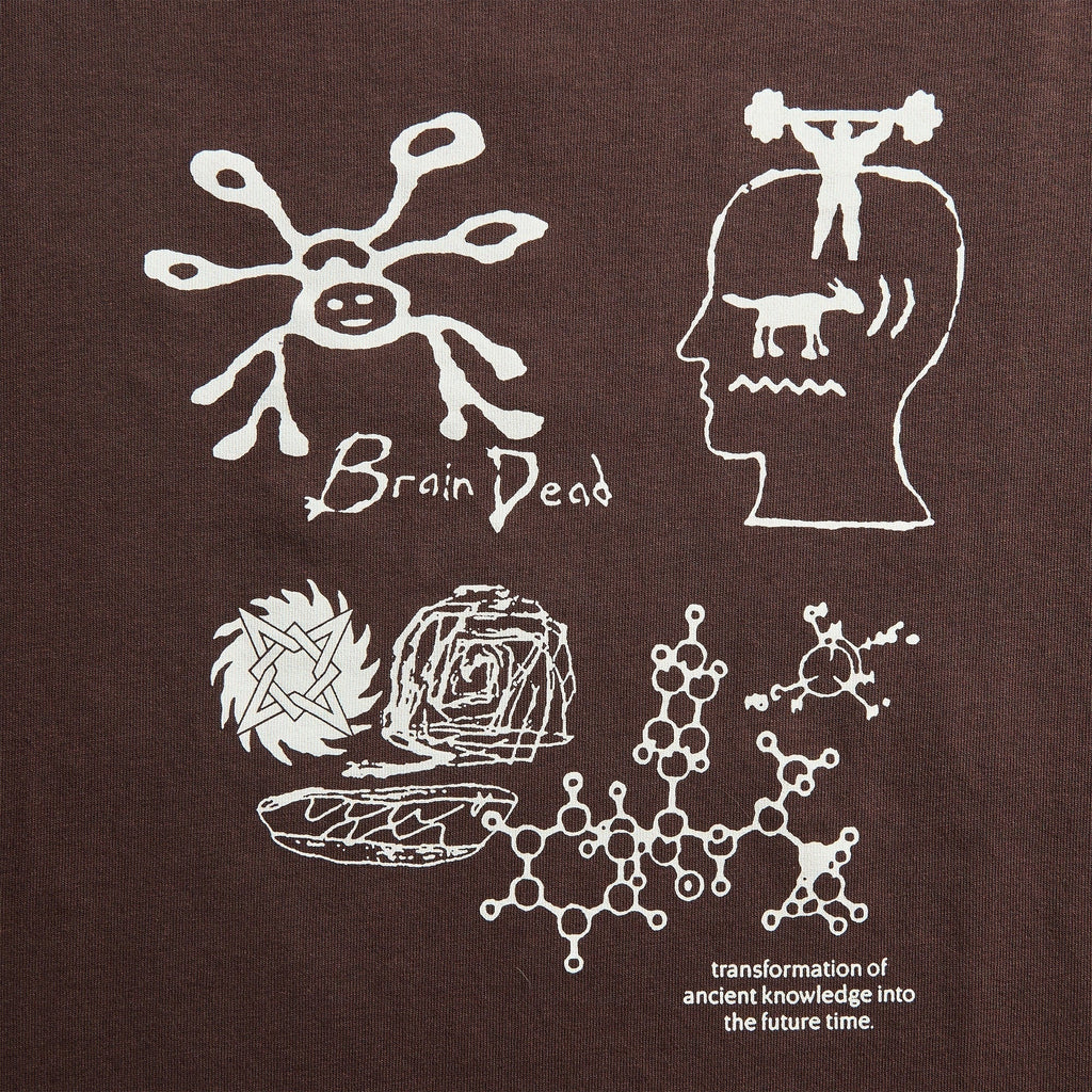 Brain Dead Ancient Knowledge Tee - Berry