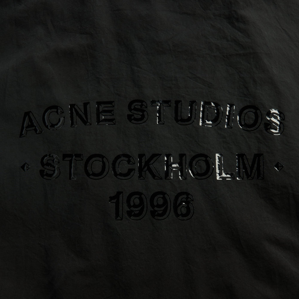 Acne Studios Hooded Logo Jacket - Black