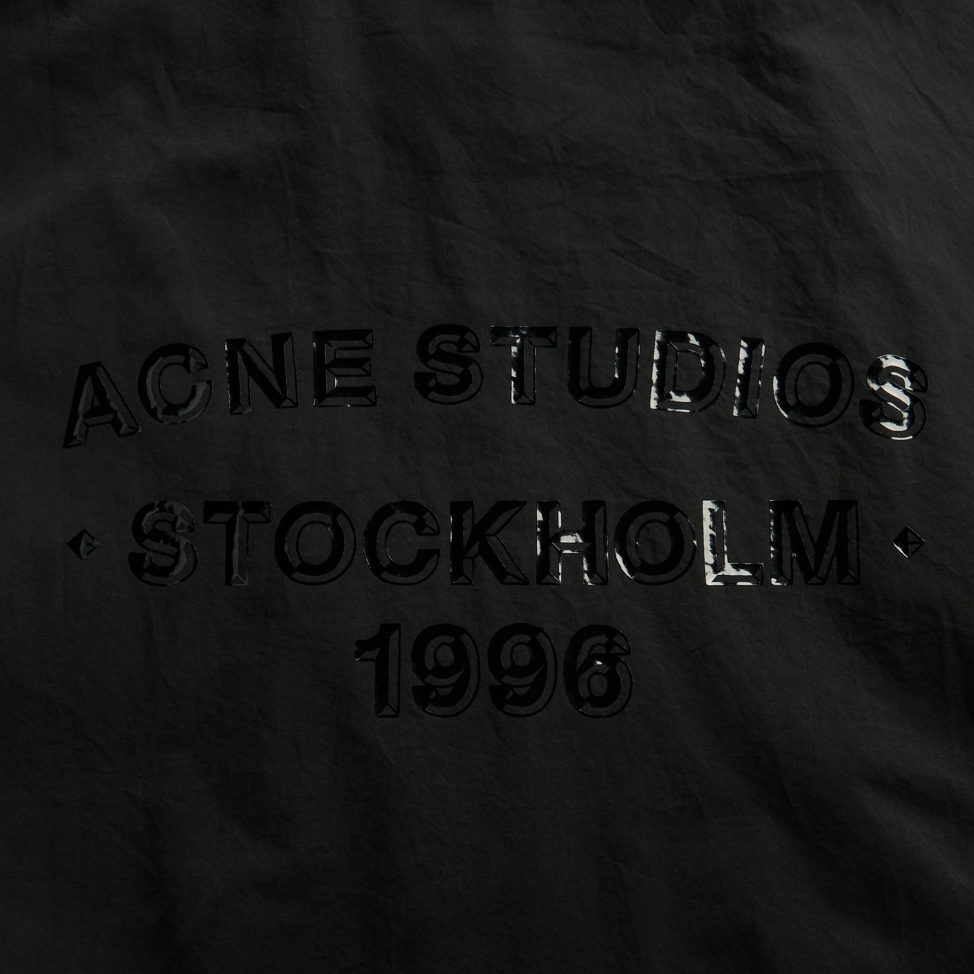 Acne Studios Hooded Logo Jacket - Black