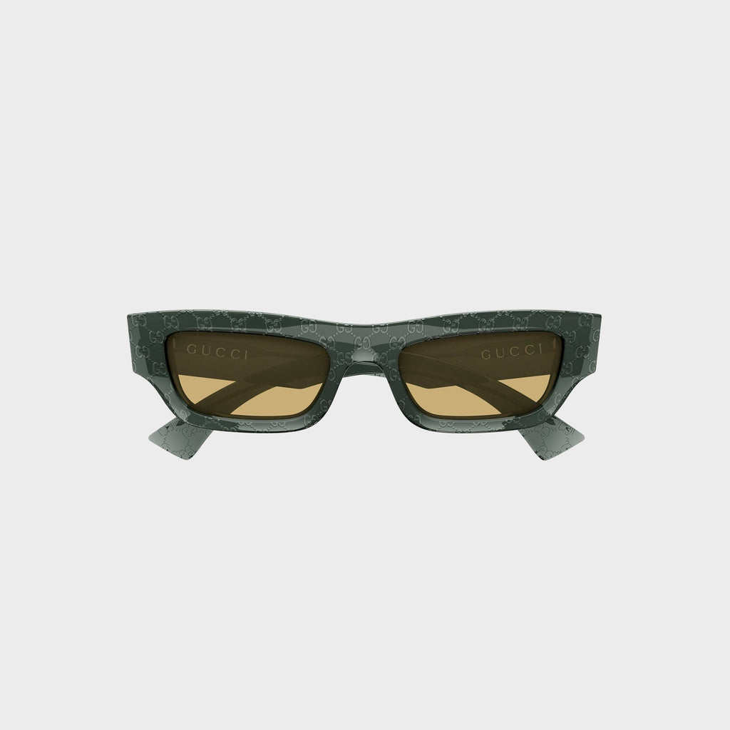 Gucci Rectangle Sunglasses - Grey / Brown