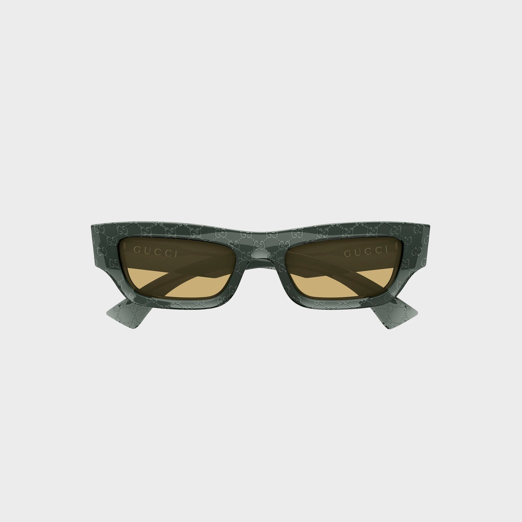 Gucci Rectangle Sunglasses - Grey / Brown