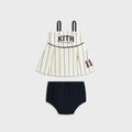 Kith Baby Pinstripe Baseball Dress Bloomer Set - Silk