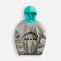Essentials Nylon Fleece Hoodie - Dark Heather Oatmeal / Mint Leaf
