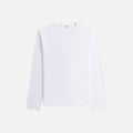 Tekla Long Sleeve Sleeping Tee - White