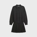 Alexander Wang Heatpressed Skirt Long Sleeve Polo Dress - Graphite