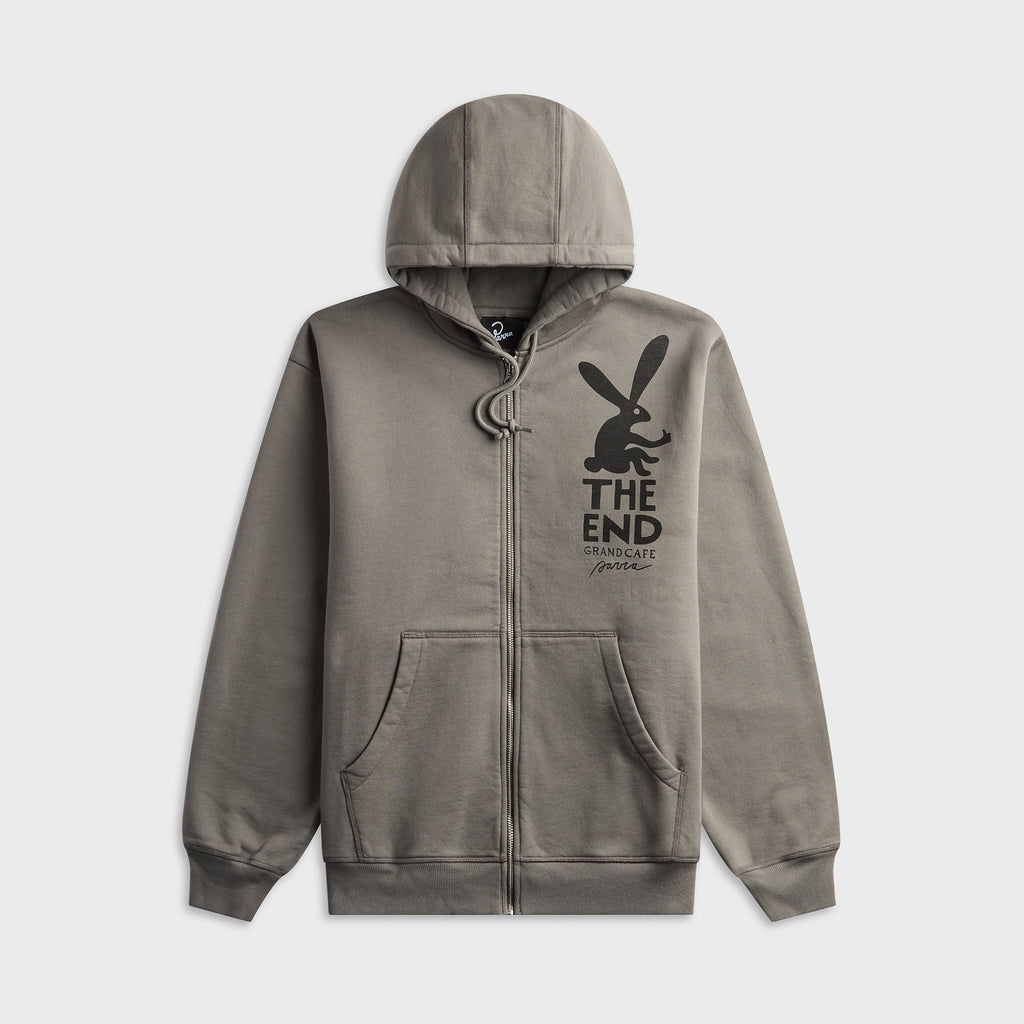 by Parra End The Bunny Zip Hooded Sweatshirt - Grey