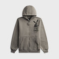 by Parra End The Bunny Zip Hooded Sweatshirt - Grey
