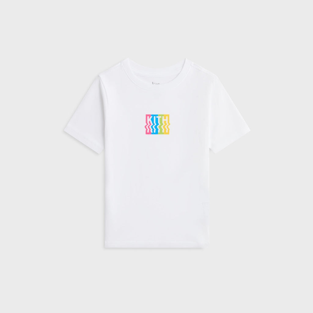 Kith Kids Warp Logo Graphic Tee - White
