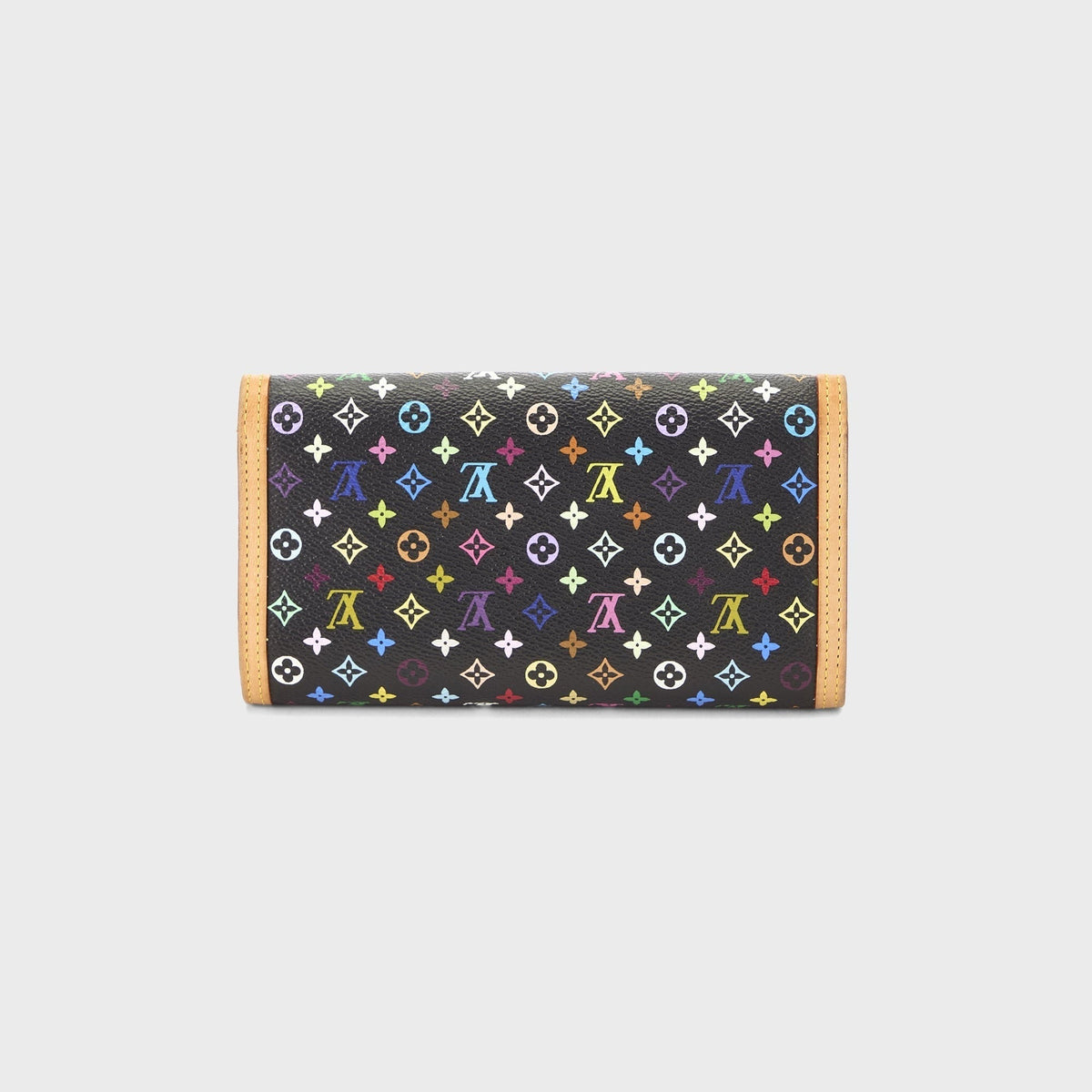 WGACA Louis Vuitton x Takashi Murakami International Wallet - Black / Multi