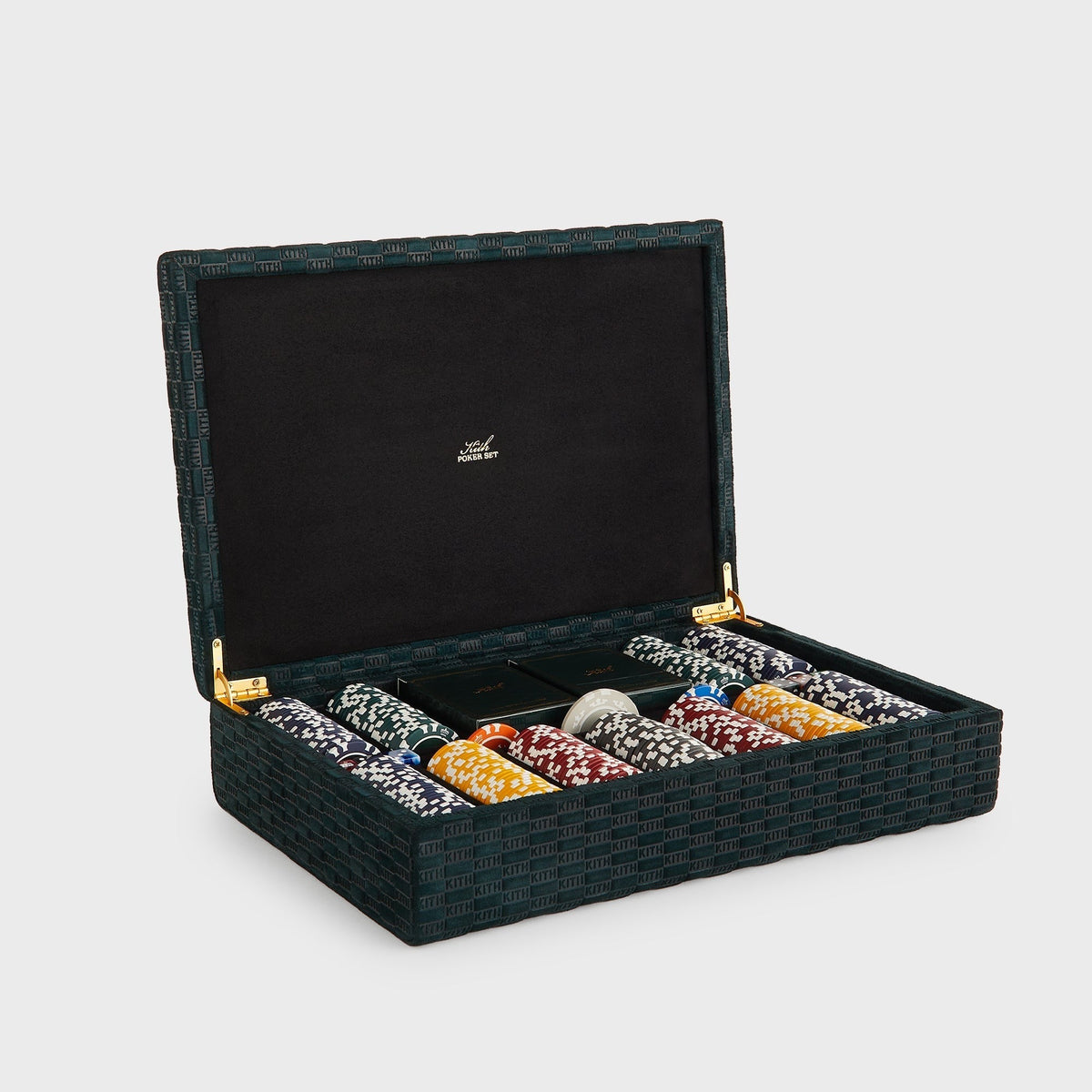 Kith Monogram Debossed Suede Poker Set - Stadium